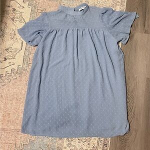 Blue Short Sleeve Dress